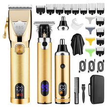 Load image into Gallery viewer, Hair Clippers Ears Nose Hair Trimmer Set With Bag Hair Cutting Machine Men's Grooming Tools