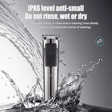 Load image into Gallery viewer, Mens IPX6 Waterproof Body Electric Shaver Beard Trimmer Nose Hair Shaver 6 in 1 Grooming Kit Clipper Bald Machine