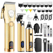 Load image into Gallery viewer, Hair Clippers Ears Nose Hair Trimmer Set With Bag Hair Cutting Machine Men's Grooming Tools