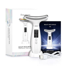Load image into Gallery viewer, Ice Compress Neck Facial Massager LED Photon Skin Care EMS Face Lifting Firming Wrinkle Removing Whitening Eye Beauty Device