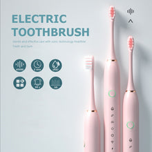 Load image into Gallery viewer, Smart Electric Sonic Toothbrush Rechargeable USB Electronic Teeth Brush IPX7 Waterproof Tooth Whitening Clean 4 Replacement Head
