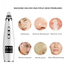 Load image into Gallery viewer, Blackhead Remover Vacuum Deep Nose Cleaner T Zone Pore Acne Pimple Removal Electric Facial Pore Cleaner Beauty Clean Skin Tool