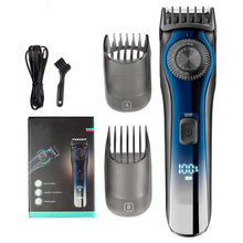 Load image into Gallery viewer, Adjustable Beard Trimmer for Men Professional Mens Hair Trimmer with 2 Combs and LED Display