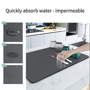 Super Absorbent Drainer Placemat for Kitchen - 2 Colors