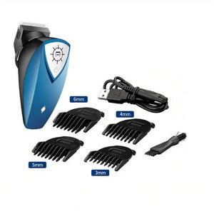 Electric Self Service Hair Trimmer Self-Cut Haircut Kit Fade Style Clipper For Men Travel Portable Shaver Rotation Razor Blade