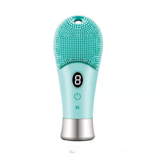 Load image into Gallery viewer, Electric Silicond Face Cleansing Brush Ultrasonic Facial Deep Pore Cleaning Skin Massager Washable Machine