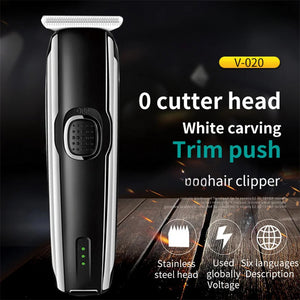 Professional Hair Clipper Electric Clipper 0 Cutter Head Clippers Rechargeable Electric Men Hair Cutting Machine