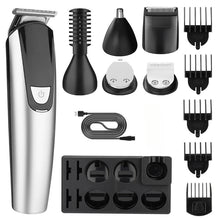 Load image into Gallery viewer, 6 in 1 Changing Head Electric Clippers Household Men's Multifunctional Electric Shaver Nose Hair Clipper Set