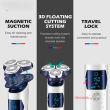 Load image into Gallery viewer, Floating Rotary Blades Shaving Machine Rechargeable Professional Electric Shaver for Men