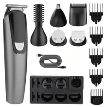 Load image into Gallery viewer, 6 in 1 Changing Head Electric Clippers Household Men's Multifunctional Electric Shaver Nose Hair Clipper Set