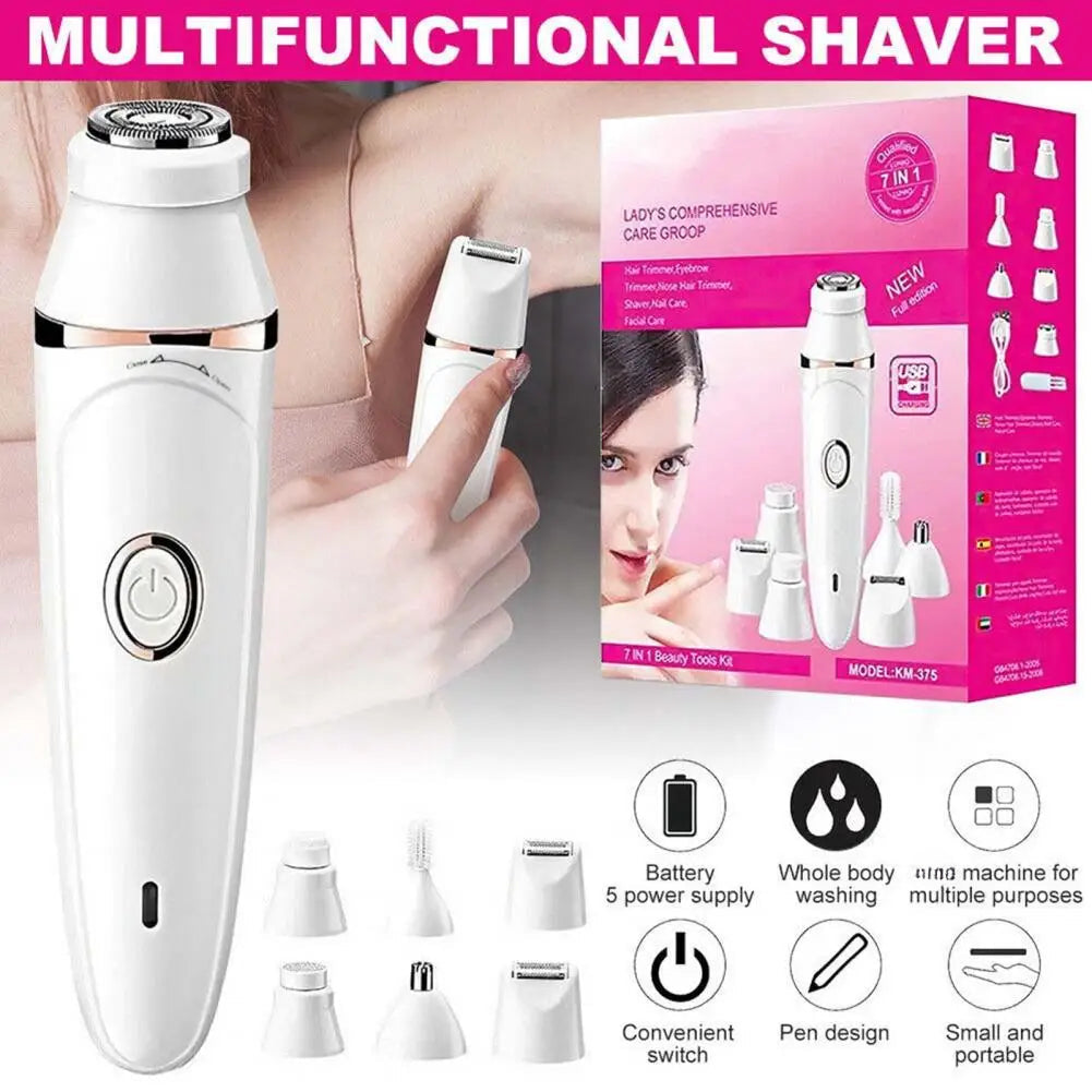 Epilator for Women 7-in-1 Cordless Rechargeable Face Epilator Kit for Women Smooth Painless Hair Removal Set Women for Face