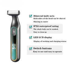 Load image into Gallery viewer, Men's Face Body Electric Shaver Beauty Set Beard &amp; Body Trimmer Rechargeable Electric Shaver Wet &amp; Dry