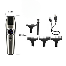 Load image into Gallery viewer, Professional Men Hair Clippers LED Display 0mm Bald Head Hair Trimmer 2 Speeds Electric Hair Cutting Machine Rechargeable