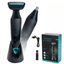 Load image into Gallery viewer, Intimate Pubic Haircut Shaver Lady Sensitive Areas Razor Bikini  Trimmer for Groin Mens Balls Shaving Machine Nose Hair Trimming