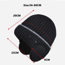 Load image into Gallery viewer, Winter Hats for Men and Women Unisex Knit Wool Hat Thick Fleece Lined Hat with Earflaps Stretch Fashion Winter Hats Pullover Cap