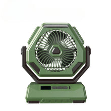 Load image into Gallery viewer, 6000mAh Camping Fan Rechargeable Outdoor Fan Ceiling Oscillating Fan Portable Air Conditioner Air Cooler with Lighting