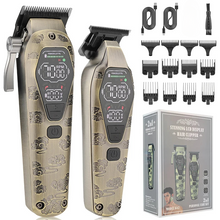 Load image into Gallery viewer, 2 in 1 All-metal Electric Hair Clippers Set High-power Hair Trimmer for Men Barber Hair Cutting Machine Tools