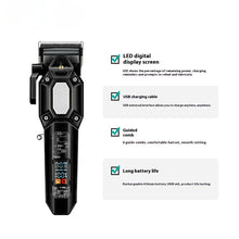 Load image into Gallery viewer, Electric Hair Clipper Transparent Body Hair Trimmer LED Intelligent Digital Display Electric Push Shear Powerful