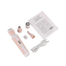 Load image into Gallery viewer, Facial Hair Removal for Women 4 in 1 Epilator Shaver &amp; Nose Hair Trimmer Cordless Rechargeable Wet &amp; Dry for Underarms Legs