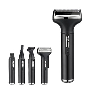 Electric Shaver Razor Cordless Beard Trimmer for Men 4 in 1 Ear and Nose Hair Trimmer Clipper Professional Body Grooming Kit