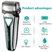 Load image into Gallery viewer, Electric Shaver Professional Razor Waterproof Beard Trimmer  Floating Shaving Rechargeable Electric for Men