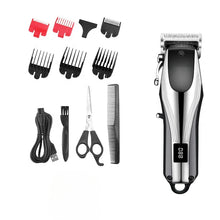 Load image into Gallery viewer, Professional Cordless Hair Clipper Rechargeable Men Hair Trimmer Adjustable Cutting Lever Barber Shop LCD Display