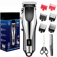 Load image into Gallery viewer, Professional Cordless Hair Clipper Rechargeable Men Hair Trimmer Adjustable Cutting Lever Barber Shop LCD Display