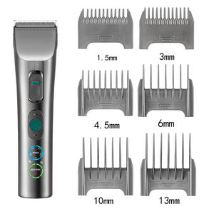 Professional Hair Trimmer Men's Electric Beard Hair Clipper Adjustable Hair Cutting 5 Motor Speed Rechargeable