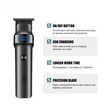 Load image into Gallery viewer, Hair Clipper Professional Men&#39;s Hair Trimmer Rechargeable Household LED Digital Display Cordless Electric Hair Clipper