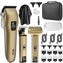 Load image into Gallery viewer, Full Body Waterproof Hair Clipper Professional Hair Trimmer Nose Hair Cutting Machine Men's Shaver Set
