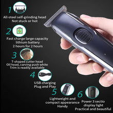 Load image into Gallery viewer, Professional Hair Clipper Electric Clipper 0 Cutter Head Clippers Rechargeable Electric Men Hair Cutting Machine