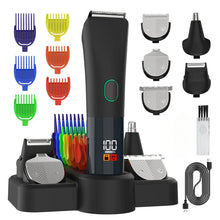 Load image into Gallery viewer, 5-in-1 Multifunctional Men's Professional Electric Hair Clipper Home Shaver Nose Hair Trimmer Electric Push Shear Set