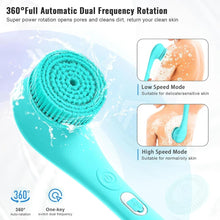 Load image into Gallery viewer, Electric Body Brush Rechargeable Scrubber Shower Brush with Handle Spin Skin Cleaning Brush for Men Women Massage Exfoliating