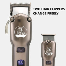 Load image into Gallery viewer, High-power Gradual Fader Hair Salon Two-piece Hair Clipper LCD Digital Display Hair Clipper