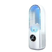 Load image into Gallery viewer, Portable USB Air Cooler Leafless Electric Fan 6 Speed Silent Timer Air Conditioner Cooling Fan Humidifier Conditioning Fan