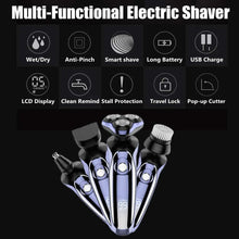 Load image into Gallery viewer, 4 in 1 Electric Shaver Hair Clippers Men's Rotary Shavers Rechargeable Razors Beard Nose Hair Trimmer Shaving Grooming Sets