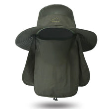 Load image into Gallery viewer, Summer Quick-drying Men Women Hat Outdoor Face Mask Wide Brim Bucket Hat Sun Protection Cap for Fishing Hunting