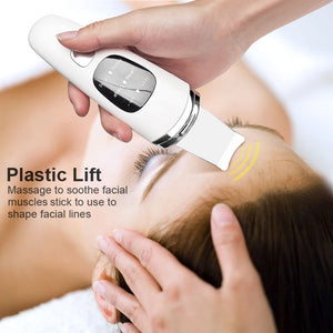 Ultrasonic Scrubber Skin Spatula Face Gentle Scraper Peel Comedones Extractor Pore Cleanser Facial Lifting Tool