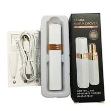 Load image into Gallery viewer, 1 Set USB Mini Lipstick Hair Removal Device Detachable Brade Head Electric Shaver Epilator Portable Travel Body Hair Remover