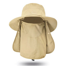 Load image into Gallery viewer, Summer Quick-drying Men Women Hat Outdoor Face Mask Wide Brim Bucket Hat Sun Protection Cap for Fishing Hunting