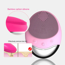 Load image into Gallery viewer, Electric Face Cleaner Sonic Silicond Facial Cleansing Brush Electric Ultrasonic Vibrating Face Massager Mini Pore Deep Cleaning