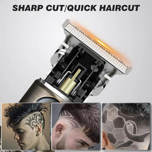 Men's Hair Clipper Waterproof Rechargeable Cordless Hair Beard Trimmer Kit with LED Display 3 Limit Combs for Zero Gap Baldhead