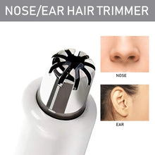 Load image into Gallery viewer, 2-in-1 Facial Hair Trimmer Nose Ear Hair Shaver Trimmer Eyebrow Scraper Safe Face Care Razor Cleaner for Men Women