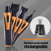 Load image into Gallery viewer, 4 in 1 Rechargeable Electric Nose Hair Trimmer Removal Clipper Shaver Machine Beard Eyebrow Trimmer for Men Nose Hair Cutter