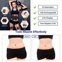 Load image into Gallery viewer, USB Charged Muscle Stimulator Abdominal Musculaire Electrostimulation Electro Stimulator Home Gym Belly Arm Leg Massage Unisex