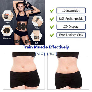 USB Charged Muscle Stimulator Abdominal Musculaire Electrostimulation Electro Stimulator Home Gym Belly Arm Leg Massage Unisex