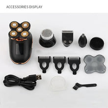 Load image into Gallery viewer, Bald Head Electric Shaver for Men Rechargeable With LCD digital Beard Nose Ear Hair Trimmer Razor Clipper Facial Brush