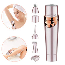 Load image into Gallery viewer, 4 In 1 Women Face Facial Body Hair Removal Lady Shaver Epilator Female Shaving Electric Trimmer Razor For Eyebrow Nose