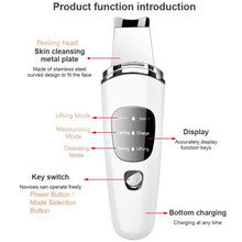 Load image into Gallery viewer, Ultrasonic Scrubber Skin Spatula Face Gentle Scraper Peel Comedones Extractor Pore Cleanser Facial Lifting Tool