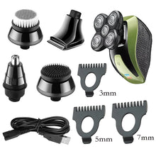 Load image into Gallery viewer, 5in1 Grooming Kit Electric Shaver For Men Wet Dry Bald Head Shaving Machine For Men Beard Trimmer Electric Razor Rechargeable